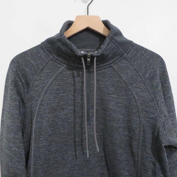 Athleta Womens Sz S Dark Gray 1/4 Zip Funnel Neck Sweatshirt Athletic Wear - Picture 3 of 5